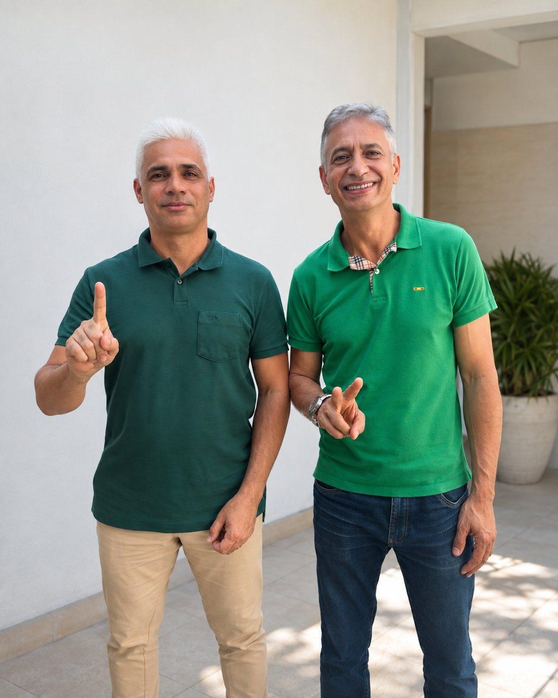 Professor Jesualdo e professor Neilor